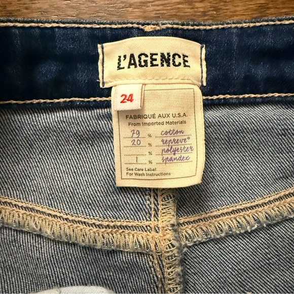 L’Agence | NWT! NEW Margot High-Rise Skinny Blue Women's Jeans Size 24 - Picture 7 of 8